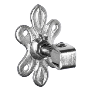 Regulerbart porthængsel med dekorativt skilt M20 160×105×6 mm galvaniseret stål
