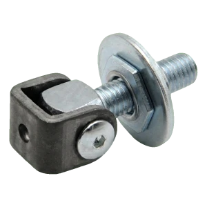 PSG regulerbart hængsel til svejsning M12 galvaniseret med sort øje