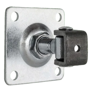 PSG regulerbart porthængsel M18 med 80×80 mm galvaniseret plade