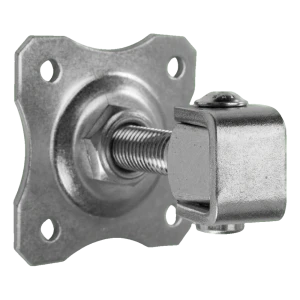 Justerbar porthængsel med dekorativ plade M16 80×80 mm galvaniseret stål