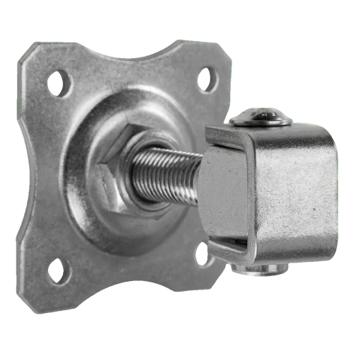 Justerbar porthængsel med dekorativ plade M16 80×80 mm galvaniseret stål 001-363 (1)