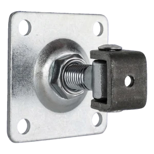 PSG justerbart port hængsel M16 med skilt 100×100×4 mm galvaniseret