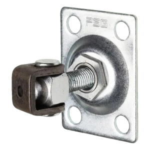 PSG justerbart porthængsel M12 med rektangulær plade 75×55 mm