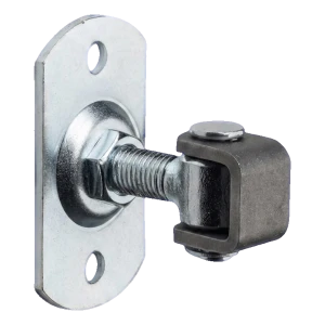 Justerbart porte hængsel M16 med rektangulært skilt 100×55×4 mm