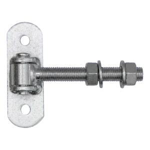 Regulerbart porthængsel M16 med plade 115×40 mm – galvaniseret