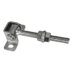 PSG justerbar porthængsel M16 bøjet L-130 stål