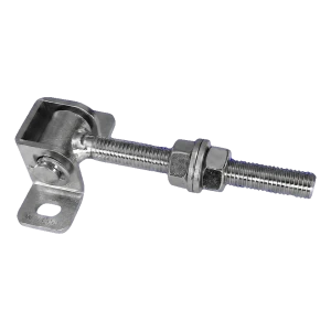 Justerbar portshængsel M12 bøjet L-115 stål