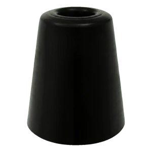 Gummi dørstopper gulvmonteret 70 mm sort – stor, uden rawlplug