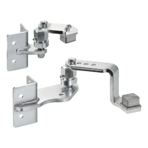 Comunello sæt portehængsler til svejsning på 50×50 mm stolpe – højre, til stigende skråninger
