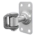 Komet – justerbart porththængsel M12 med skilt 75 × 37 mm, galvanisk zink 001-522 (1)