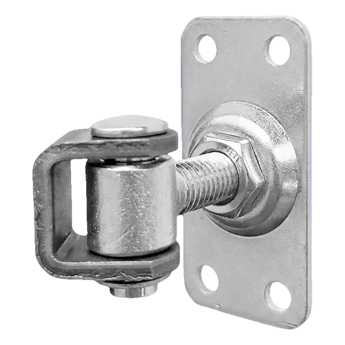 Komet – justerbart porththængsel M12 med skilt 75 × 37 mm, galvanisk zink 001-522 (1)