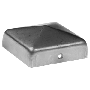 Konvoluthætte af stål til hegnsstolpe 120×120 mm – rå