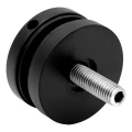 Punktbeslag til glas 8-17,52 mm ø 50/8/M10x50 AISI 304 fladt system sort 000-505 (2)