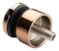 Punktbeslag til glas 6-12 mm fi 30/13/M8x40 AISI 304 fladt system kobber 000-481 (2)