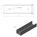 C-profil forbindelsesstykke til sokkel 300x55 galvaniseret GPV-700-49 (3)