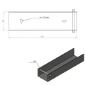 C-skinne forbindelsesbøjle til sokkel 300x50 galvaniseret GPV-700-54 (3)
