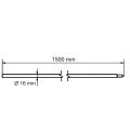 Sammenfoldelig jordelektrode med Morse-konuslås fi 16 x 1500 mm – varmgalvaniseret stål 001-774 (2)