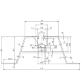 Trapezbrobridge aluminium H100 L330 med EPDM-pakning 2 mm til PV-montering 001-779 (2)