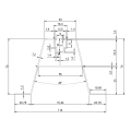 Trapezbrokliste aluminium PV med EPDM H70 L330 til trapezplade 001-777 (2)