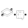 Mellemklemme til hegnsplader 100x100 mm grøn 000-779 (4)