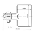 Endeklemme til hegnsplader 60x40 varmgalvaniseret GPV-700-14 (3)