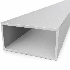 Firkantet aluminiumsrør 60×120×4 mm – lukket profil L=2000 mm