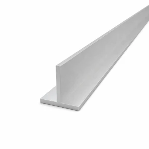 Aluminium T-profil 40×40×4 mm T-sektion EN AW-6060, længde 2000 mm