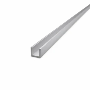Aluminium U-profil 15×15×2 mm – C/U-profil, længde 2000 mm