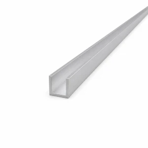 Aluminiumsprofil C/U 18×18×2 mm – C/U-profil EN AW-6060 længde 2000 mm