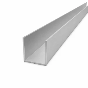 Aluminium U-profil 40×40×2 mm – C/U-profil EN AW-6060, længde 2000 mm