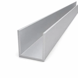 Aluminiumsprofil 50×50×4 mm – C/U-profil længde 2000 mm
