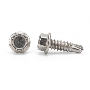 Selvborende skrue DIN 7504 K 4,8x19 mm A2. sekskanthovede med flange pakke 500 stk.