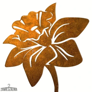Zawieszalnia – havdekoration i corten-stål Påskelilje XL 15×97 cm