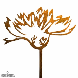 Zawieszalnia – havepynt i corten-stål Rusty Cornflower XL på stang