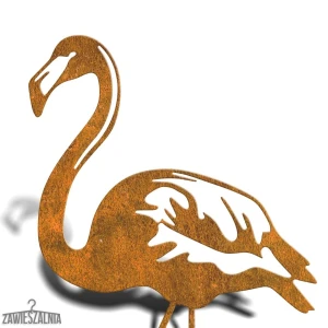Zawieszalnia – havepynt Flamingo XXL i corten-stål 97 cm