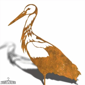 Zawieszalnia – havepynt Stork XXL i corten stål 96 cm