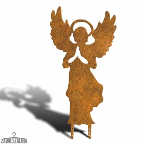Havehænger – havedekoration Rusty Guardian Angel XL 78 cm i corten-stål