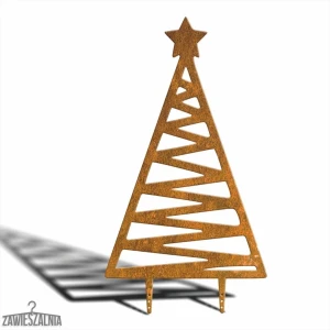 Zawieszalnia – havepynt juletræ Zygzak XXL 92 cm i Corten stål