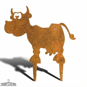 Havepynt – corten stål havepynt Ko Zosia M 39 cm