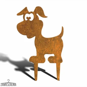 Havepynt – havepynt Hund Maksio M 25×39 cm, Corten-stål