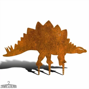 Zawieszalnia – havepynt Stegosaurus XXL i cortenstål 90,5 × 58,5 cm