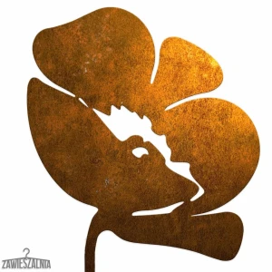Zawieszalnia Biżuteria Ogrodowa – dekorativ valmue i corten-stål XL 14×96 cm