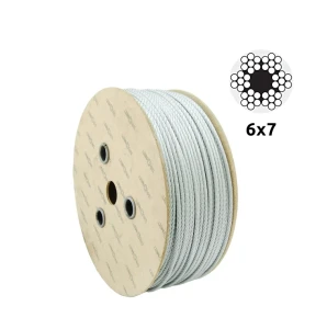 Galvaniseret stålwire Ø4,0 mm – konstruktion 6×7, fiberkerne