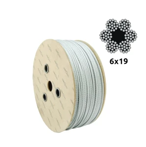 Galvaniseret ståltov Ø10,0 mm 6×19 med fiberkerne FC