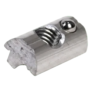 Glideindsats M8 med fjederkugle til PV-profil – aluminium 6060