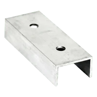 Samlestykke til PV-monteringsprofil i aluminium 120 mm – U-profil 25×45×25