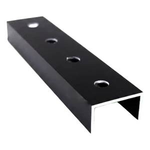 Samlestykke til PV-monteringsprofil 200 mm aluminium anodiseret sort
