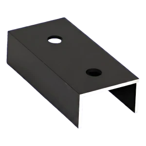 PV monteringsprofil-forbinder, aluminium, sort anodiseret, 100 mm