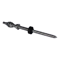 Dobbeltgevindbolt M10×200 A2 til PV-adaptere og trekanter med EPDM-pakning