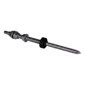 Dobbeltgevindbolt M10×200 A2 til PV-adaptere og trekanter med EPDM-pakning